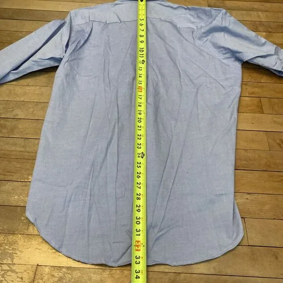 Chaps Ralph Lauren Men’s Dress Shirt Size 16 32/33 NWT Blue - Picture 11 of 11
